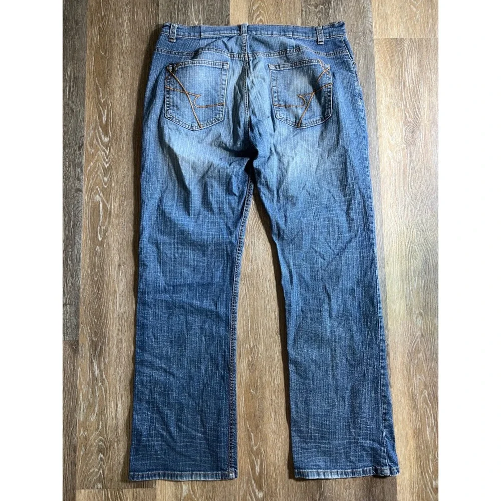 Kenneth Cole Reaction Mens Bootcut Jeans‎ 36x32 Blue Medium Wash Denim